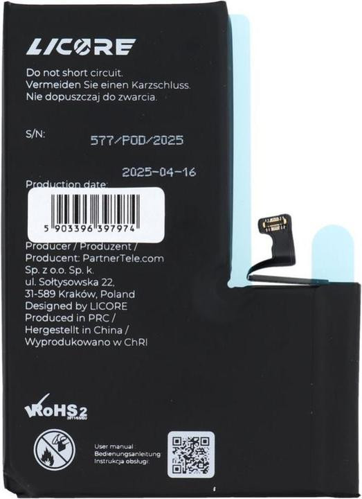 LICORE battery for IPHONE 15 Pro Max 4422 mAh