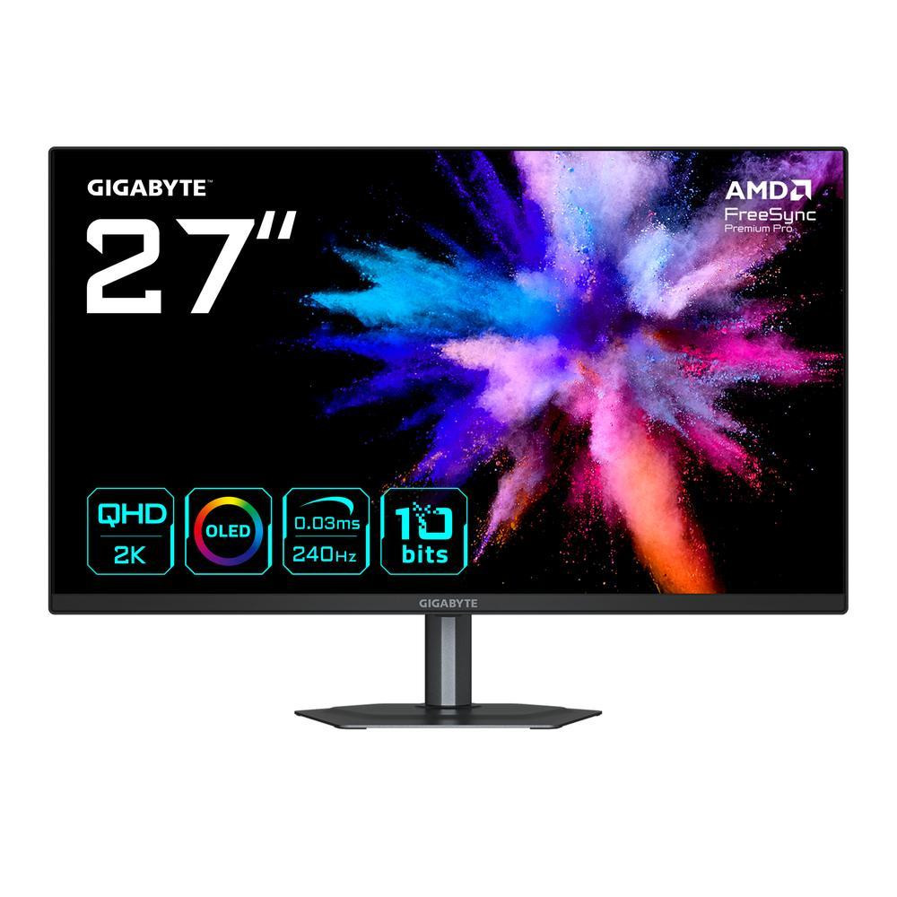 Gigabyte Monitor GO27Q24 OLED 27" QD-OLED, 2560x1440 QHD 240Hz, 400nits, 2x HDMI, 1x DP,