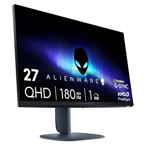 Monitor Alienware AW2725DM 27", 2560x1440, QHD, 180Hz, IPS Antiglare, 16:9, 1000:1, 400 cd/m2, NVIDIA G-SYNC + AMD FreeSync, 1ms, 178/178, 2xDP, HDMI, 2xUSB 3.2, USB-B, Tilt, Swivel, Pivot, H