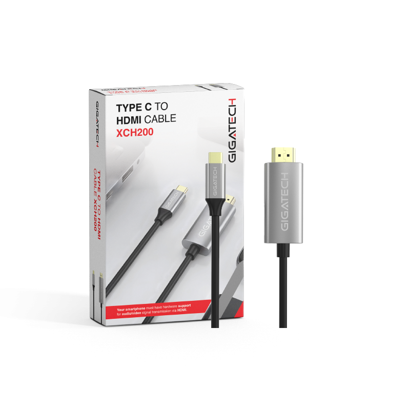 Tip C na HDMI kabel Gigatech XCH200, 2m, crni
