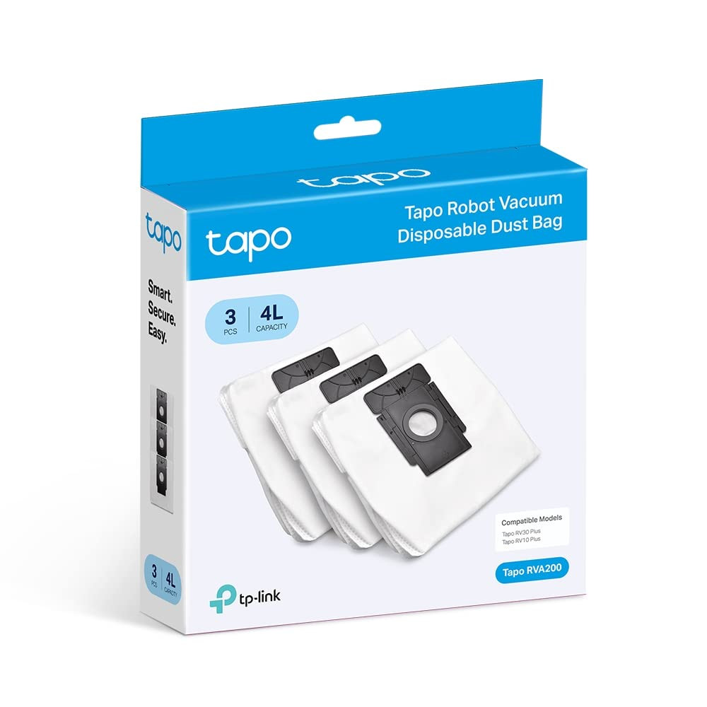 Compatible Models: Tapo RV30 Plus, Tapo RV10 PlusPackage Contents: 4L Disposable Dust Bag ×370 Days of Hands-Free Cleaning.Seals automatically when lifted. No allergens escape into the air.Ea