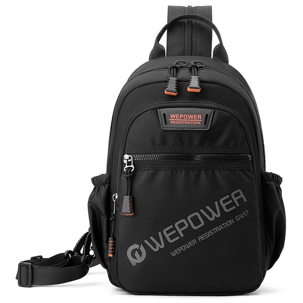 WEPOWER 2307 Poslovna torba za grudi Muška najlonska torba preko tijela - Crna