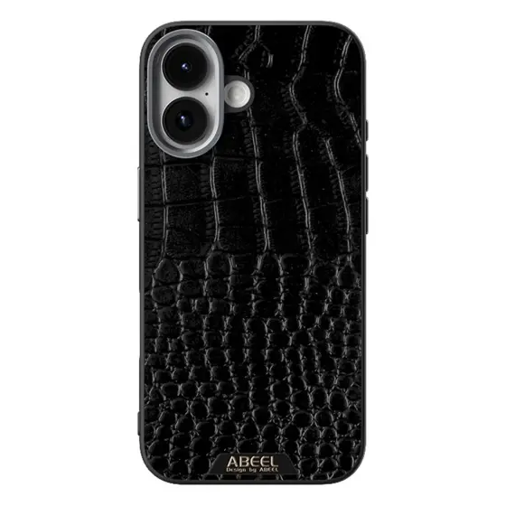 ABEEL maskica za iPhone 17 sa MagSafe s krokodilskom teksturom - crna