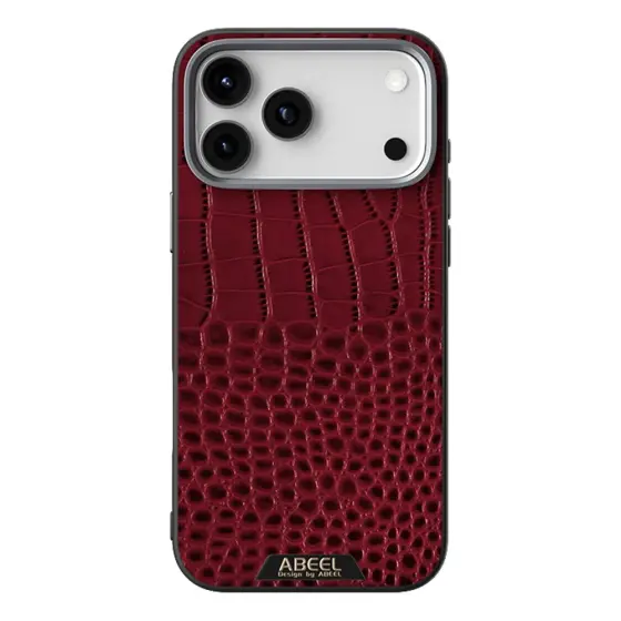 ABEEL maskica za iPhone 17 PRO MAX sa MagSafe s krokodilskom teksturom - crvena