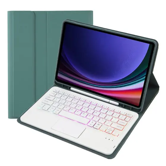 A09B-AS touchpad futrola/tastatura za Samsung Galaxy Tab A9+ X210 X215 X216 / A11+ PLUS 11.0 X210 / X215 / X216 / X230 / X235 / X236 - Dark Green