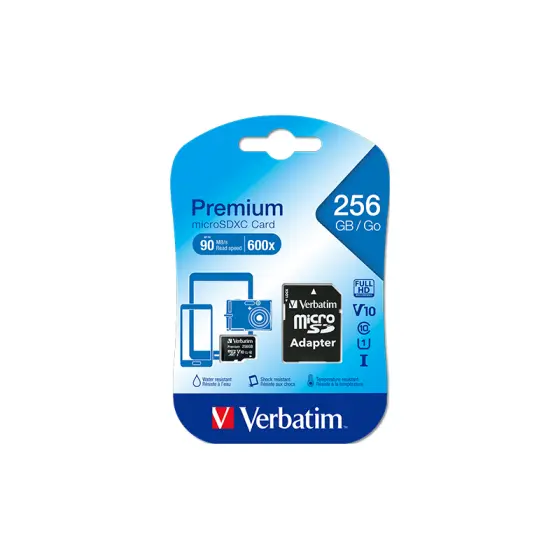 Memorijska kartica MicroSDXC Verbatim 256GB (C10) UHS-I sa adapterom premium