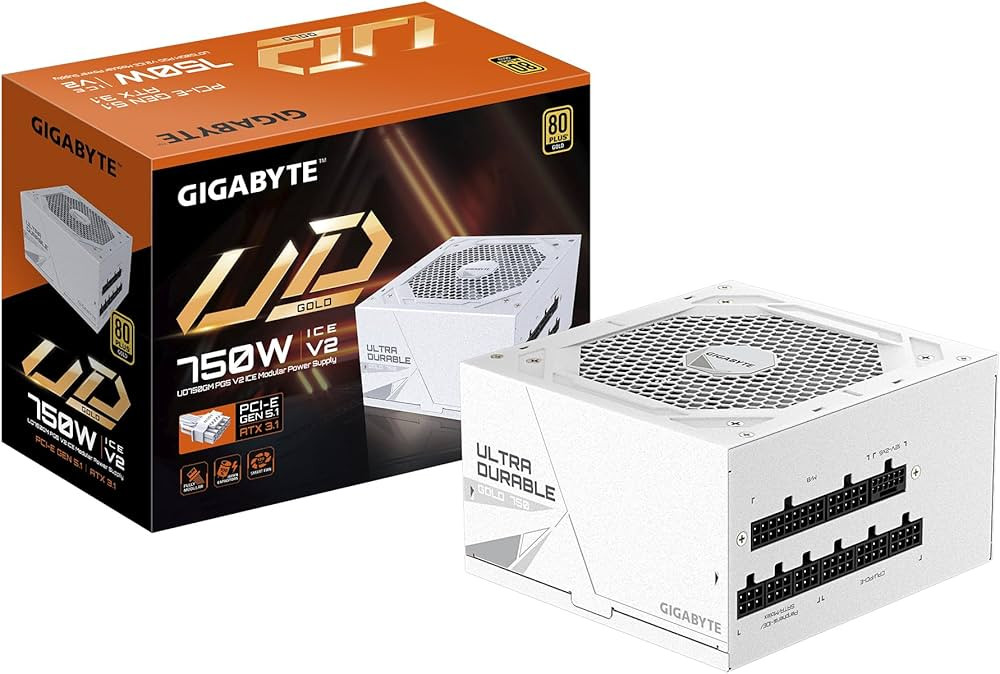 Gigabyte PSU 750W GM PG5 ICE 750W Gold, ATX 3.1 White/Bijela