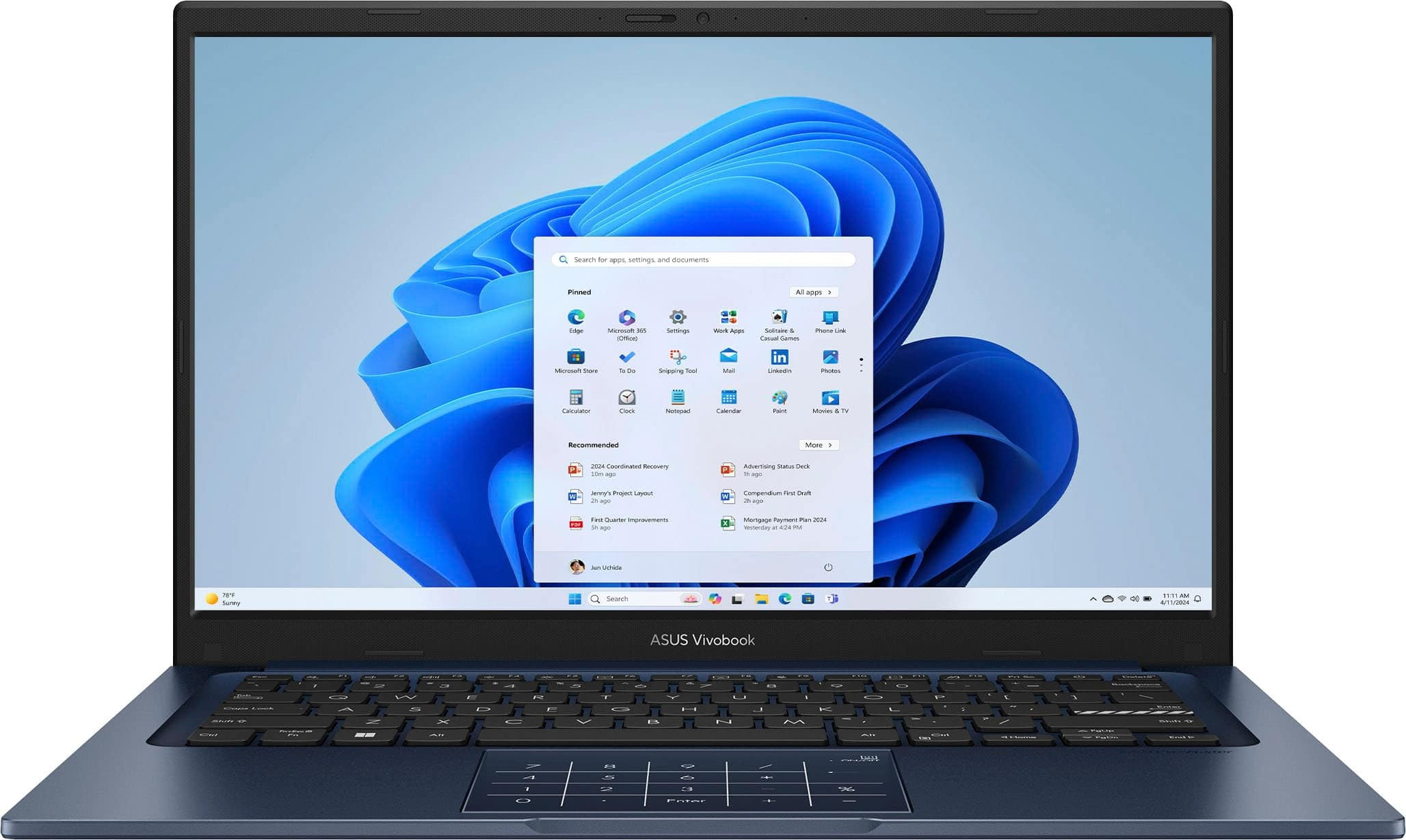 ASUS VivoBook X1404VAP-V14 14" FHD, Intel Core 5 120U, 8GB, 256GB, WIN11, Blue