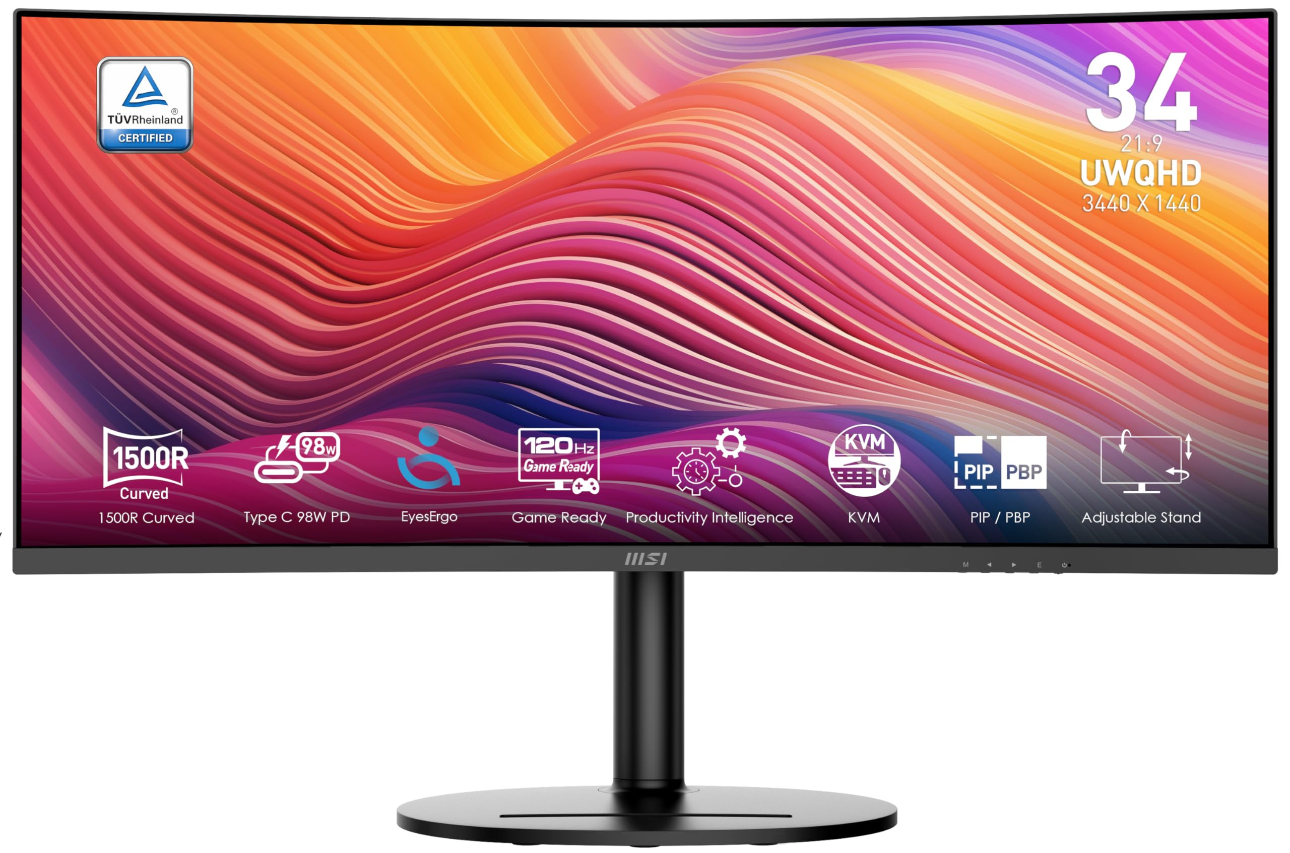 Monitor 34 MSI MODERN MP342CQP 120Hz UWQHD VA