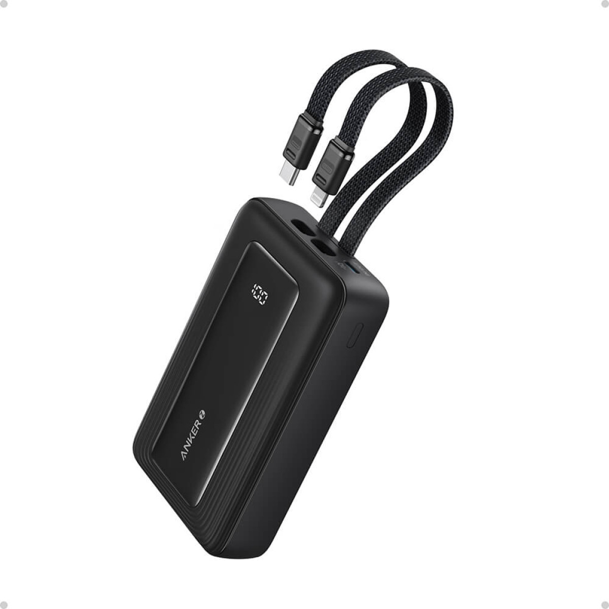 Anker Zolo Powerbank 20000 mAh, 30W sa USB- C + Lightning kablovima, crni