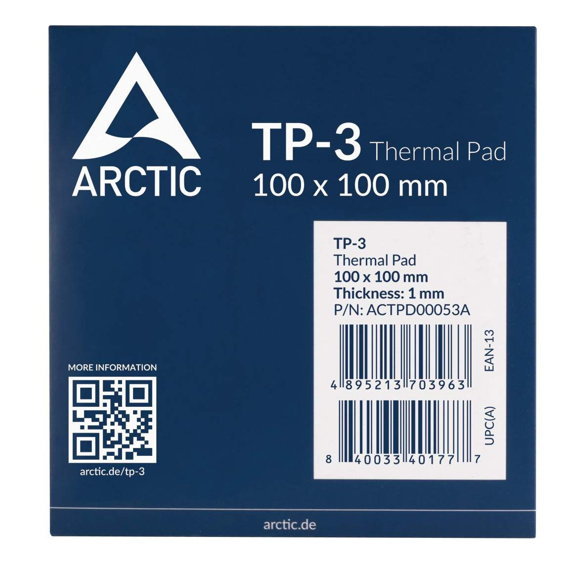 Arctic Thermal Pad TP-3, 1.0mm100x100mm, idealan za RAM