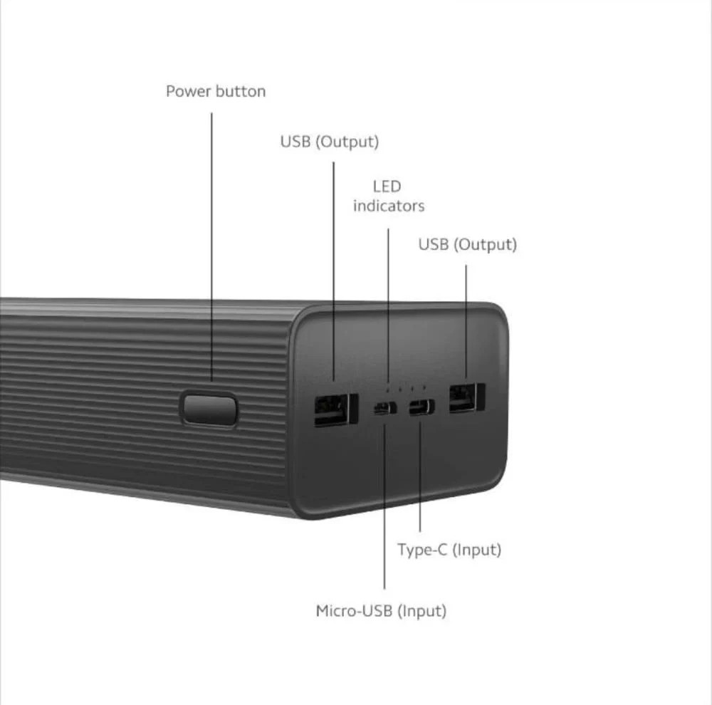 Xiaomi powerbank 18W 30000mAh 2x USB-A, 1x USB-C