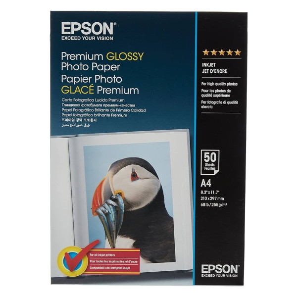 Epson Premium Glossy Photo Paper - A4 - 50 Sheets
