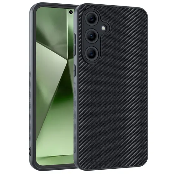 Carbon Fiber Texture maska za Samsung Galaxy S24 - Carbon Fiber/Black