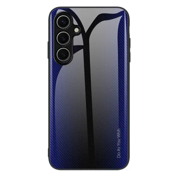 Carbon Fiber Texture maska za Samsung Galaxy S25 - Dark Blue