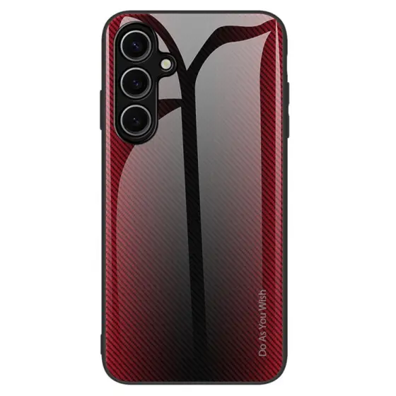 Carbon Fiber Texture maska za Samsung Galaxy S25+ Plus Red