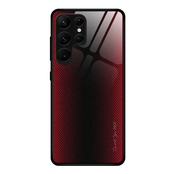 Carbon Fiber Texture maska za Samsung Galaxy S25 Ultra - Red