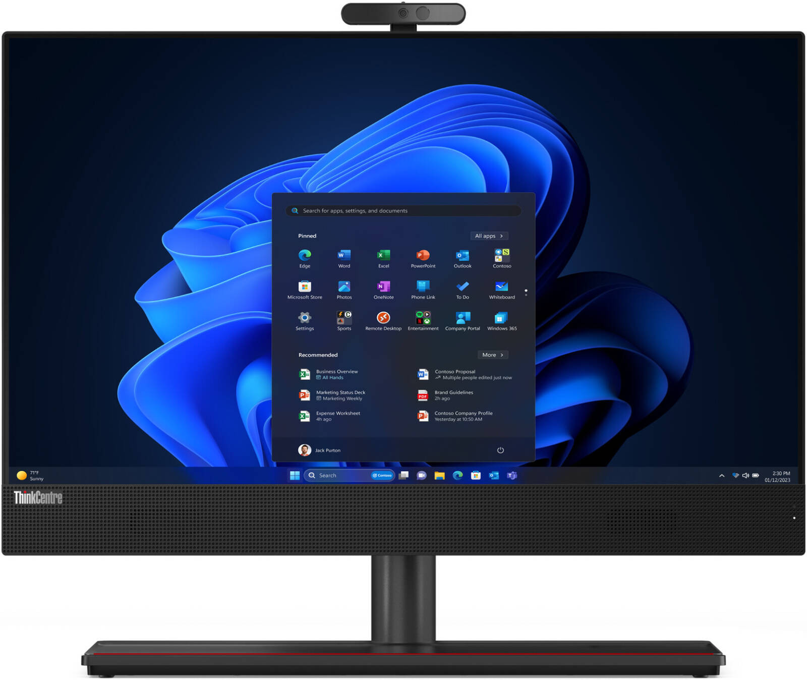 LENOVO ThinkCentre M90a Gen 5 AIO 23.8" FHD IPS TOUCH, Intel Core i5 14500 vPro, 16GB DDR5, 1TB SSD, 3x USB-A 3.2, 1x USB-C, HDMI In/Out, RJ-45, WiFi 6E, BT5.3, BH USB Kyb+Mouse, Win 11 Pro,