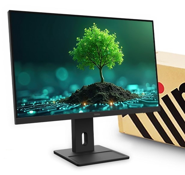 ThinkVision E27-40, 23.8" IPS, 1920x1080 FHD, 1500:1, 300 nits, 100Hz, 178 / 178, 16:9, 4/6ms, HDMI, DP, VGA, 2x 2w, Tilt, Swivel, Pivot, Height Adjust Stand, VESA, Raven Black, 3Yr