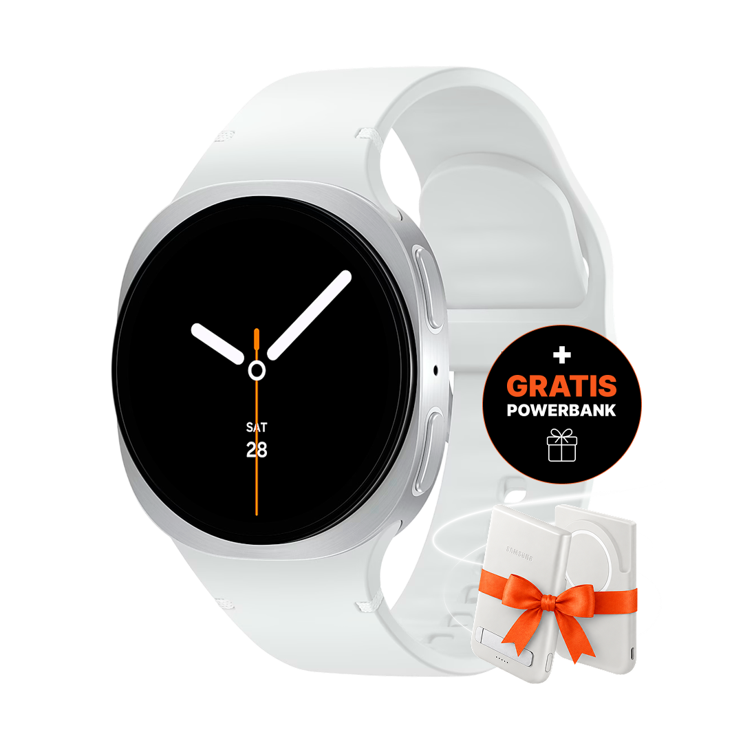 Samsung Galaxy Watch8 40mm BT Silver + GRATIS Samsung 5000mAh Magnet Wireless Battery Pack Zasilanie Gray