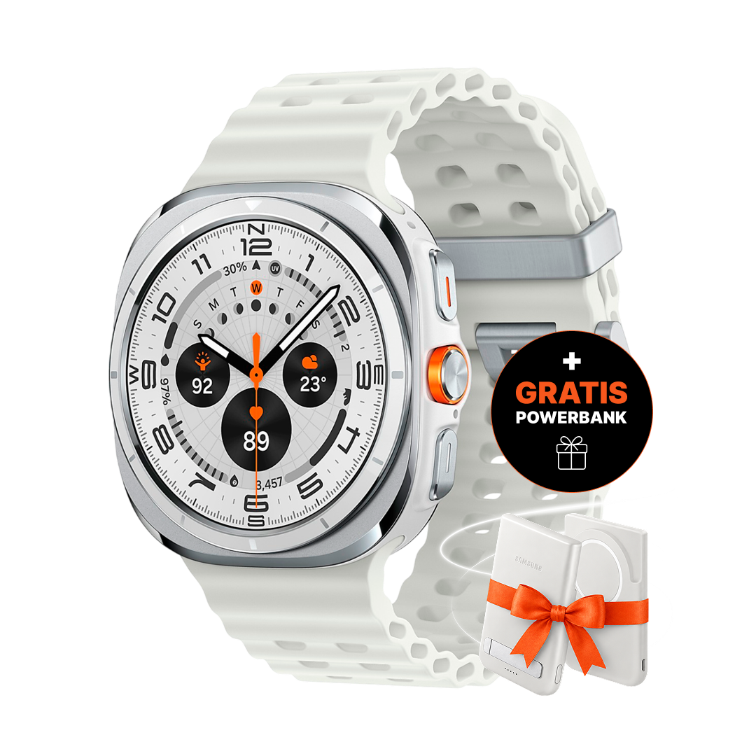 Samsung Galaxy Watch Ultra 2025 LTE 47mm Titanium White + GRATIS Samsung 5000mAh Magnet Wireless Battery Pack Zasilanie Gray