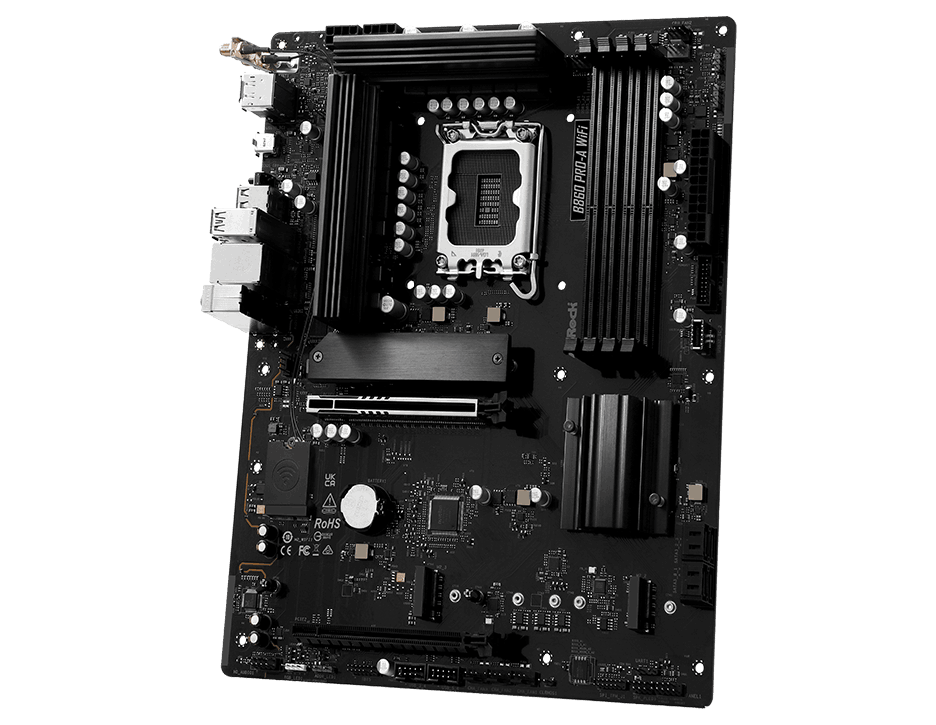 ASROCK MB B860 PRO-A WIFI4xDDR5, 3xM.2, 4xSATA16xUSB, HDMI, DP, RAID, ATX