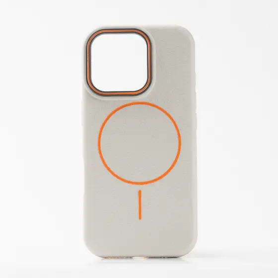 LICHI leather magsafe maska za iPhone 14 PRO  White