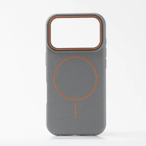 LICHI leather magsafe maska za iPhone 17 PRO MAX / 18 PRO MAX Gray