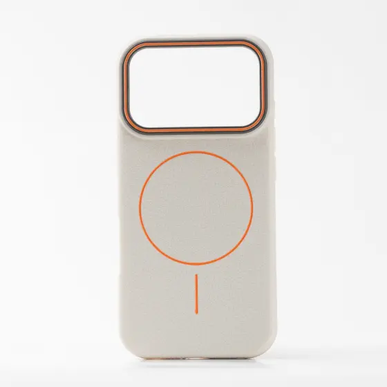 LICHI leather magsafe maska za iPhone 17 PRO / 18 PRO White