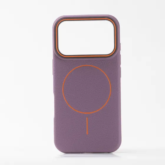 LICHI leather magsafe maska za iPhone 17 PRO MAX / 18 PRO MAX Purple