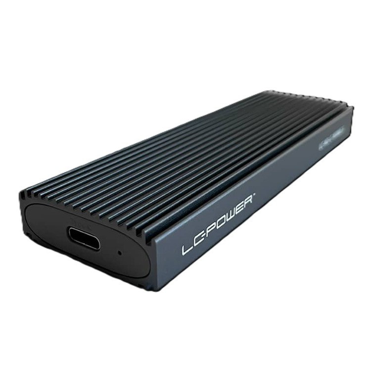 LC-Power SSD M.2 Enclosure Black, USB-C (USB 3.2 Gen2x1)