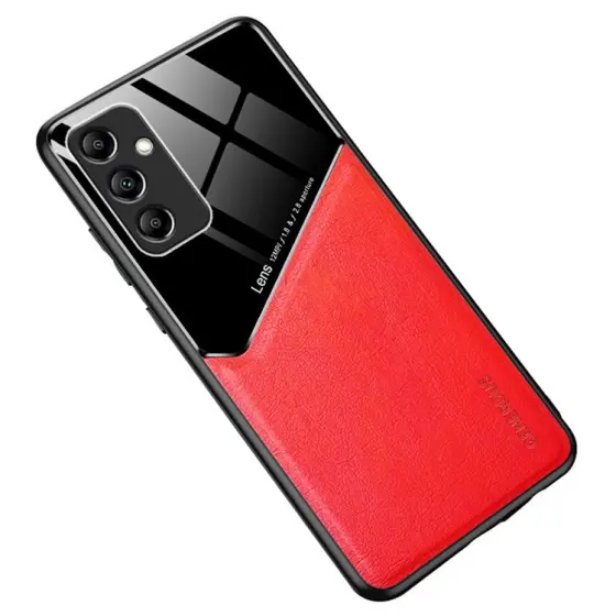 Leather Coated maska za Samsung Galaxy S25 - Red