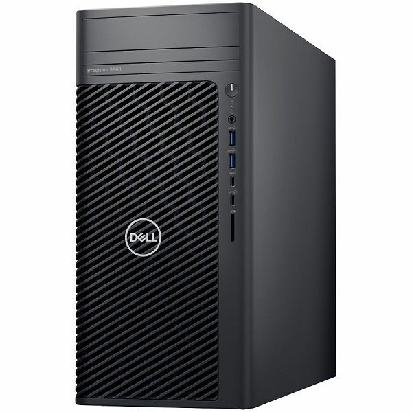 Dell Precision 3680 Tower, 500W, Intel Core i7-14700 (33MB, 29C/28T, 5.4GHz, 65W), 32GB (2x16GB) DDR5, M.2 1TB PCIe, NVIDIA T1000 8GB, 2xDP, 4xUSB-C, 6xUSB-A, RJ-45, SD CR, Mouse/Kb, Win11Pro