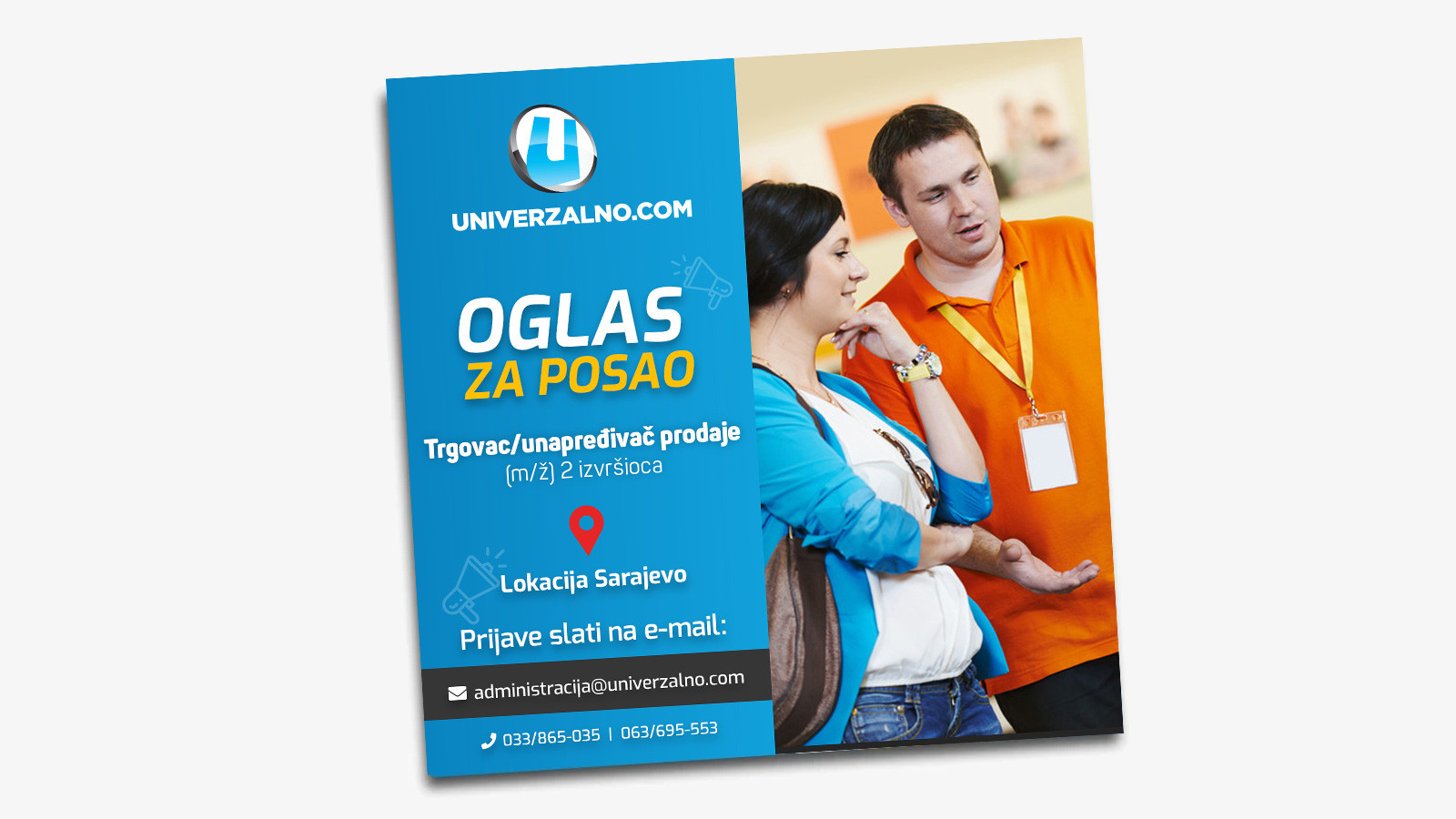 OGLAS ZA POSAO - LOKACIJA SARAJEVO