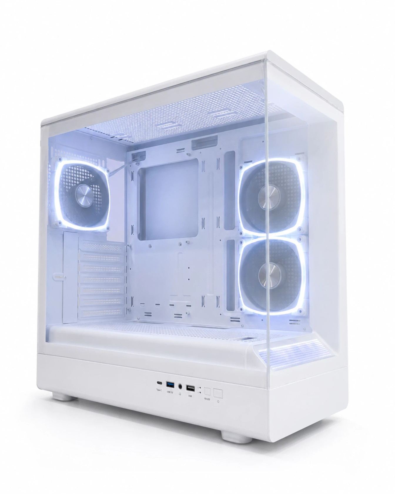 RYZE HEROIC HC500 3F White 1xARGB fan + 2x ARGB Reverse ATX, tempered glass