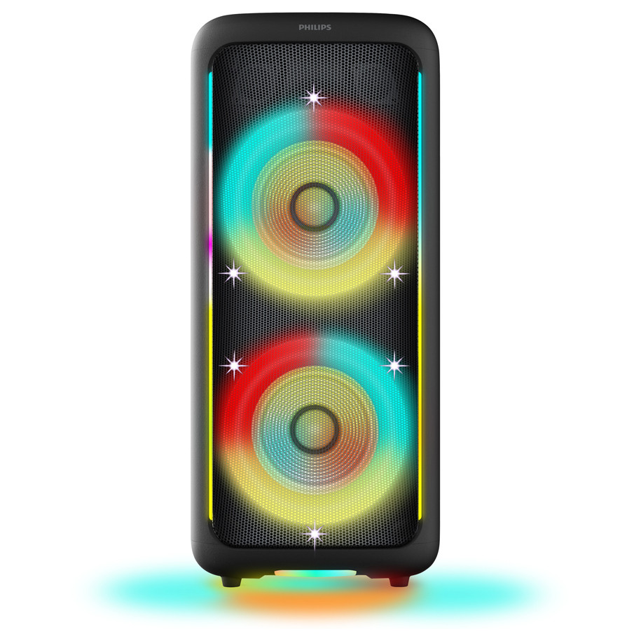 Philips TAX5000E/10 BT zvučnikmaks. 200W-100W RMS; bat do14hsvjetlosni efekti; ulaz gitara i mikrofo