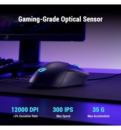 Asus ROG GLADIUS III CORE, gaming miš, žičani, crni