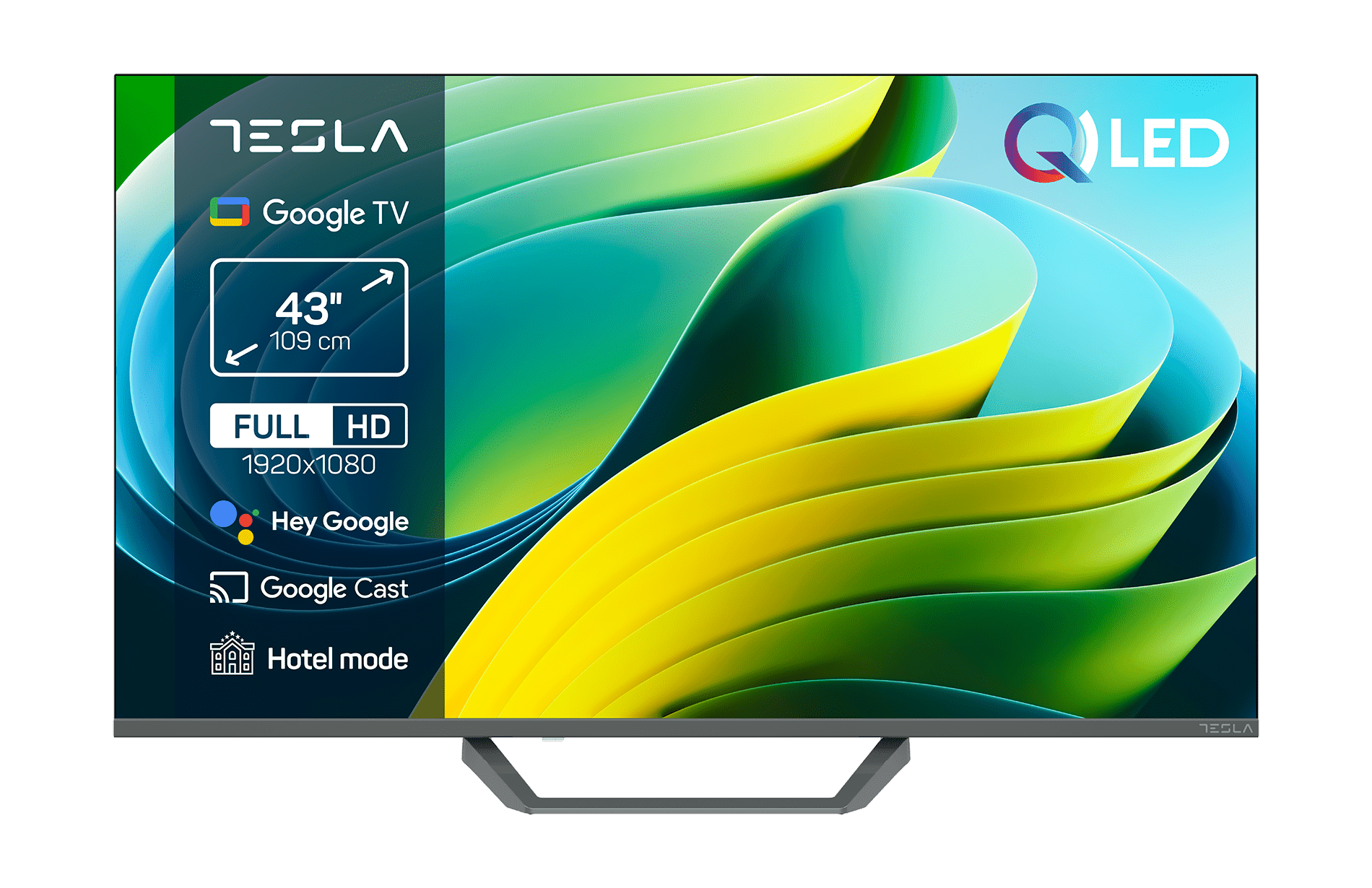 TESLA TV QLED Q43E665GFS  FHD  Powered by Google TV -HGL HR  Box zvucnici 2x10W