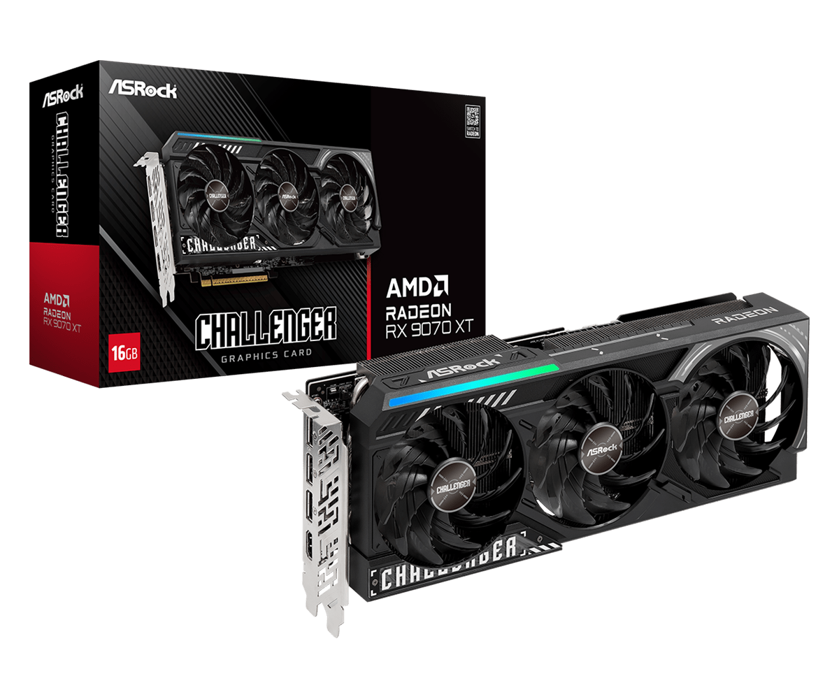 ASROCK VGA RX 9070 XT CL16GB GDDR6, 256bit, 3xDP, HDMI