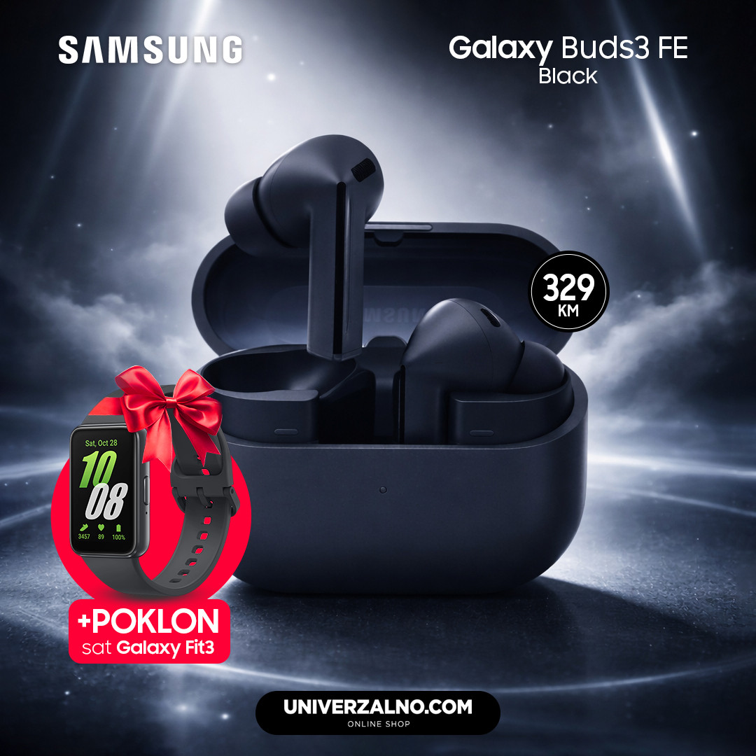 Samsung Galaxy Buds3 FE Black + poklon sat Fit3