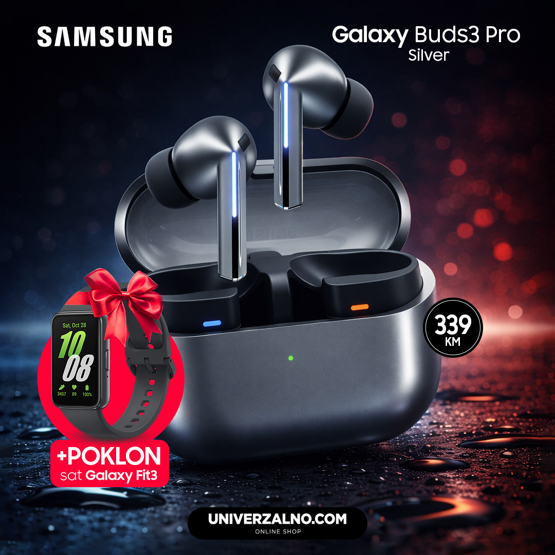 Samsung Galaxy Buds3 Pro R630 Silver + poklon sat Fit3