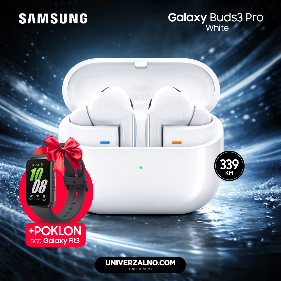 Samsung Galaxy Buds3 Pro R630 White + poklon sat Fit3