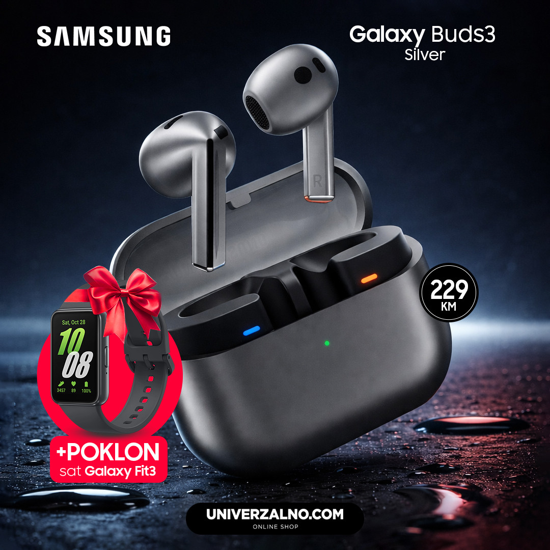 Samsung Galaxy Buds3 (R530) Silver + poklon sat Fit3