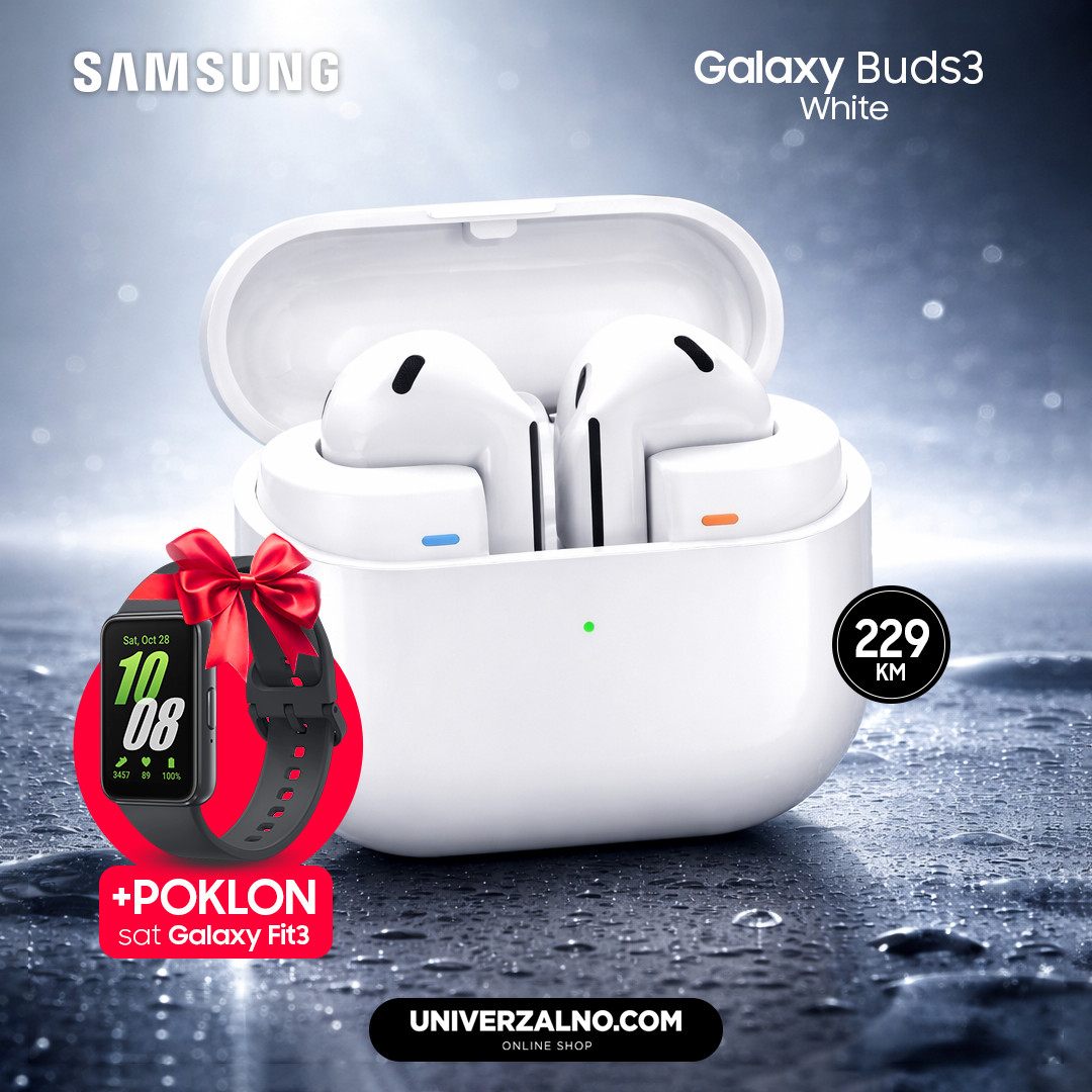 Samsung Galaxy Buds3 (R530) White + poklon sat Fit3