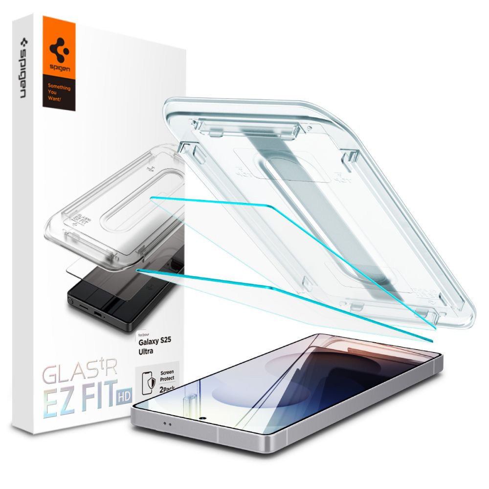 SPIGEN TR ”EZ FIT” HD 2-PACK zaštitno staklo za GALAXY S25 ULTRA CLEAR