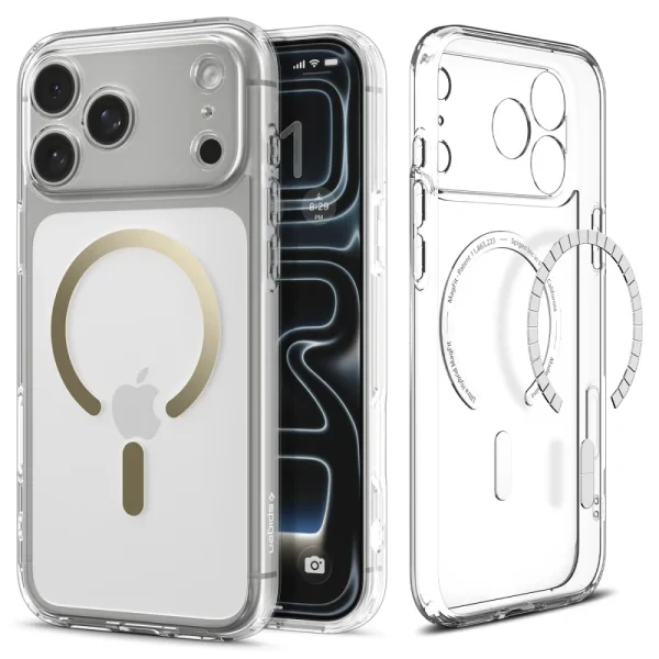 SPIGEN ULTRA HYBRID MAGSAFE maska za IPHONE 17 PRO MAX / 18 PRO MAX CLEAR/GOLD