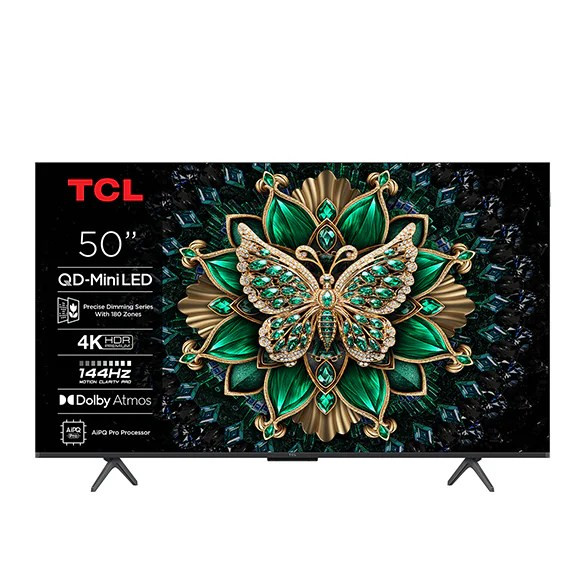 TCL 50"C6K 4K QD-Mini LED TV144Hz Google TV; Game Master;Dolby Atmos; Onkyo 2.1; HDR Premium;