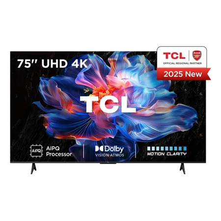 TCL 75"V6C 4K TV Google OSHDR10 HVA Panel Motion ClarityDolby Audio; AiPQ Processor;