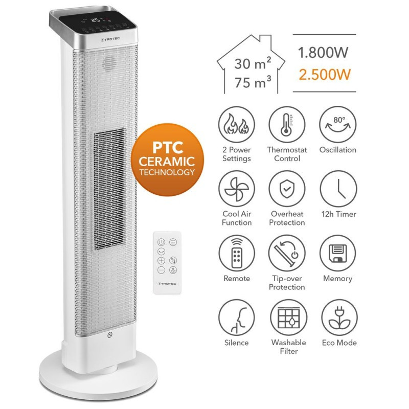 Trotec keramička grijalica s ventilatorom TFC 25 E