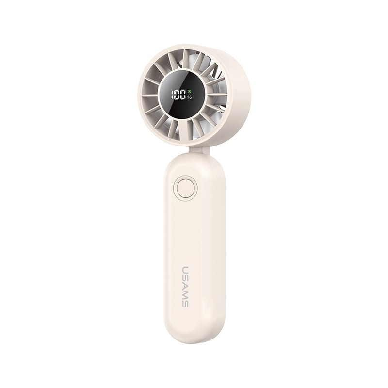 USAMS ZB352 Folding Handheld Fan 1200mAh beige white